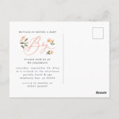 Blonde moeder om van een jongen baby shower te zij briefkaart (Achterkant)