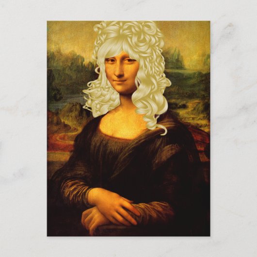 Blonde Mona Lisa Briefkaart (Voorkant)