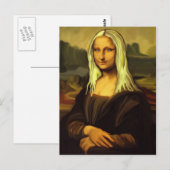 Blonde Mona Lisa Briefkaart (Voorkant / Achterkant)