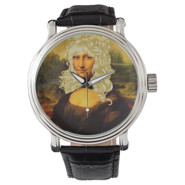 Blonde Mona Lisa Horloge (Voorkant)