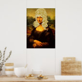 Blonde Mona Lisa Poster (Keuken)