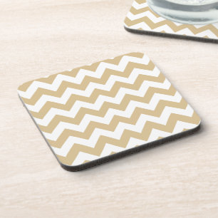 Blonde Neutral Chevron Drankjes Onderzetter