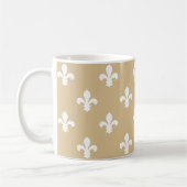 Blonde Neutral Fleur de Lys Koffiemok (Links)