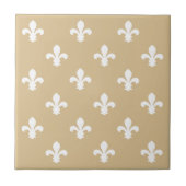 Blonde Neutral Fleur de Lys Tegeltje (Voorkant)