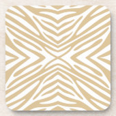 Blonde Neutrale Zebra Bier Onderzetter (Voorkant)
