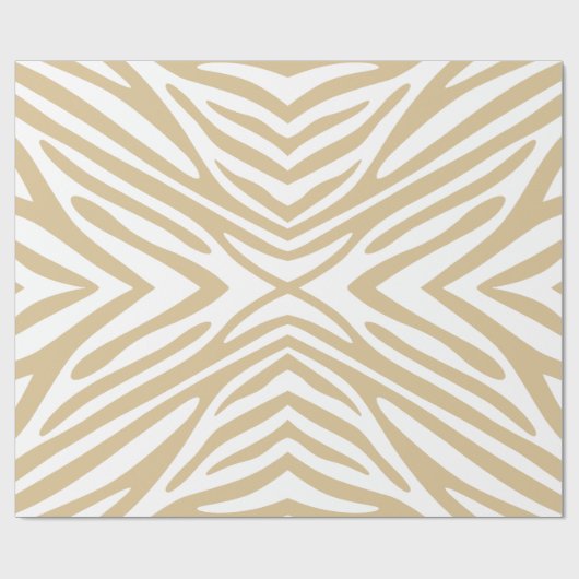 Blonde Neutrale Zebra Cadeaupapier (Vlak)