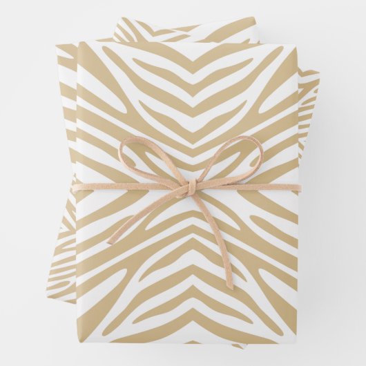 Blonde Neutrale Zebra Inpakpapier Vel (In situ)
