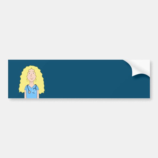 Blonde Nurse Bumpersticker (Voorkant)