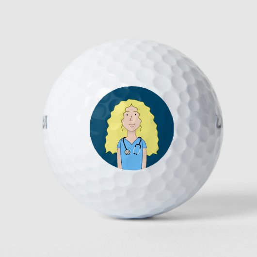 Blonde Nurse Golfballen (Voorkant)
