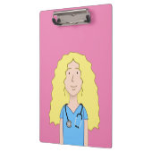 Blonde Nurse Klembord (Links)