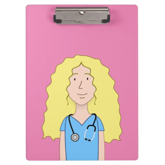 Blonde Nurse Klembord (Voorkant)