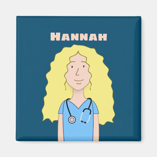 Blonde Nurse Magneet (Voorkant)