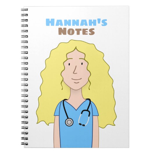 Blonde Nurse Notitieboek (Voorkant)