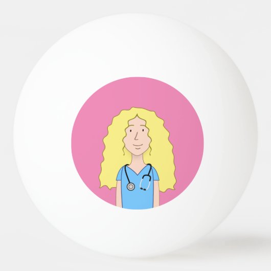 Blonde Nurse Pingpongbal (Voorkant)