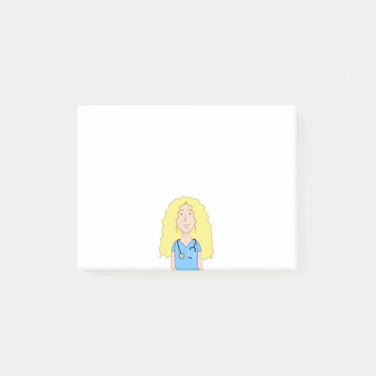 Blonde Nurse Post-it® Notes (Voorkant)