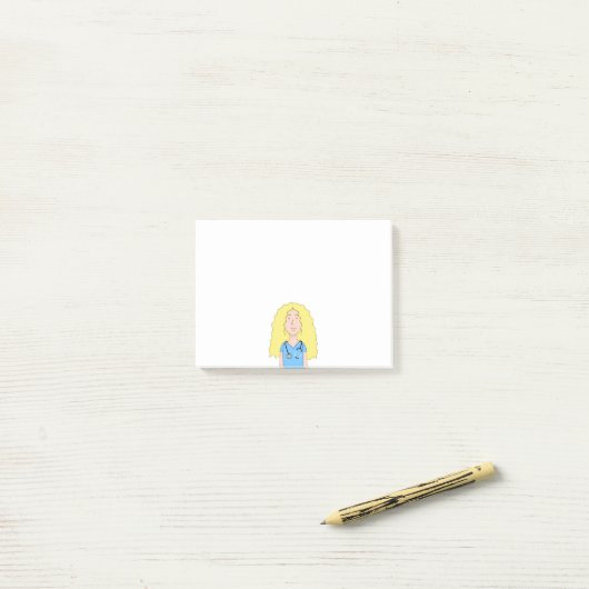 Blonde Nurse Post-it® Notes (Op bureau)