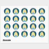 Blonde Nurse Ronde Sticker (Vel)