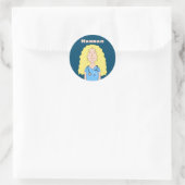 Blonde Nurse Ronde Sticker (Tas)