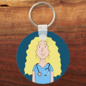 Blonde Nurse Sleutelhanger (Voorkant)