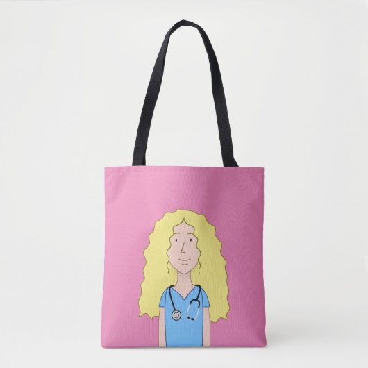 Blonde Nurse Tote Bag (Voorkant)