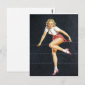 Blonde op draad briefkaart (Voorkant / Achterkant)