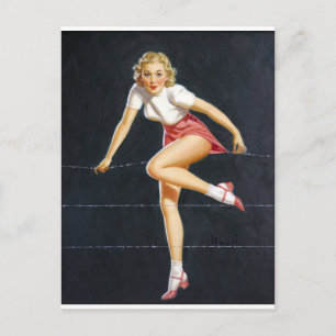 Blonde op draad briefkaart