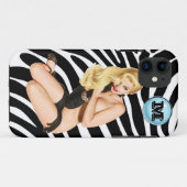 Blonde op retrospectieve zebraafdrukken met een mo Case-Mate iPhone case (Achterkant (horizontaal))