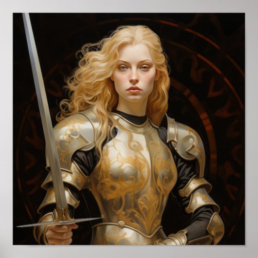 Blonde Paladin Poster - Goddelijke strijder Jean o (Voorkant)