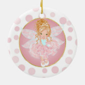 Blonde Pink Fairy Keramisch Ornament (Achterkant)