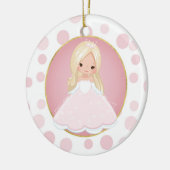 Blonde Pink Princess Keramisch Ornament (Links)