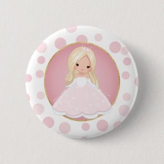 Blonde Pink Princess Ronde Button 5,7 Cm