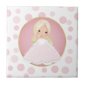 Blonde Pink Princess Tegeltje (Voorkant)