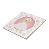 Blonde Pink Princess Tegeltje (Zijkant)