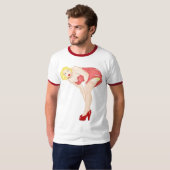 Blonde Pinup Girl 2 T-shirt (Voorkant volledig)