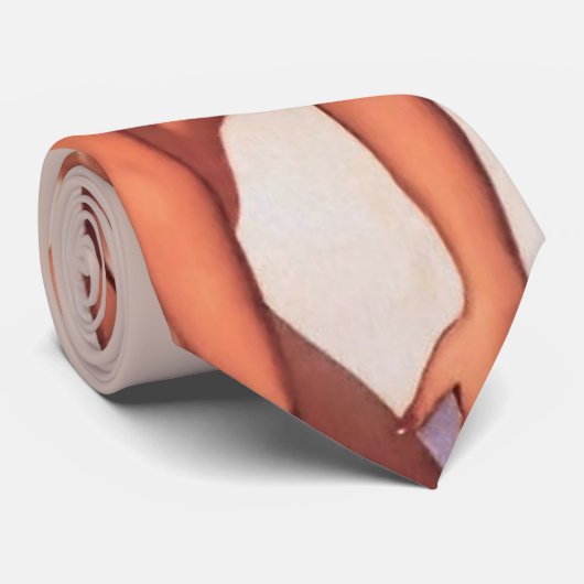 Blonde Pinup in witte bikini Stropdas (Opgerold)