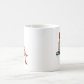 Blonde Pinup Meisje in Zonnebril Mok (Center)