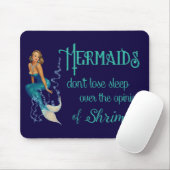 Blonde Pinup Mermaid in Diamonds Quote Muismat (Met muis)