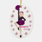 Blonde Pom Squad Personalized Keepomwille Ornament (Voorkant)