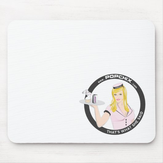 Blonde PopChiX Girl Mousepad Muismat (Voorkant)