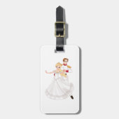 Blonde Princess and Charming Prince Fairytale Bagagelabel (Voorkant verticaal)