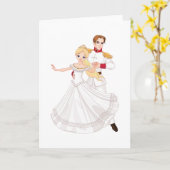 Blonde Princess and Charming Prince Fairytale Kaart (Gele Bloem)