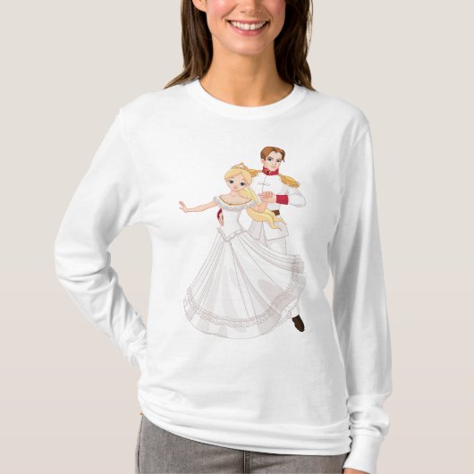 Blonde Princess and Charming Prince Fairytale T-shirt (Voorkant)