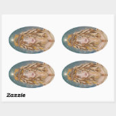 Blonde Princess Aurelie van Susan M. Epperly Ovale Sticker (Vel)