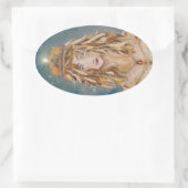 Blonde Princess Aurelie van Susan M. Epperly Ovale Sticker (Tas)