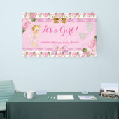 Blonde Princess Baby shower Roze Rozen Tea Party Spandoek (Beurs)