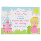 Blonde Princess en Dragon Hartelijk dank Groot Cadeauzakje (Achterkant)