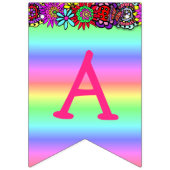  Blonde Princess en Unicorn Birthday Banner (Derde vlag)