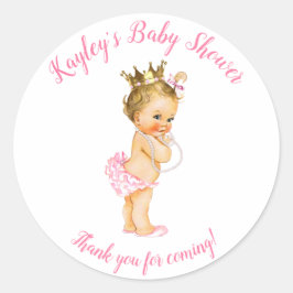 Blonde Princess  - gepersonaliseerde favoriete Sti Ronde Sticker