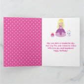 Blonde Princess met verjaardag van kasteel en rege Kaart (Binnen)