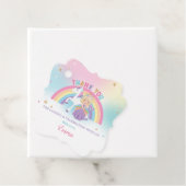 Blonde Princess Unicorn Birthday Party Bedankjes Labels (In situ)